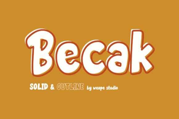 Becak: The Bold Display Font for Makers