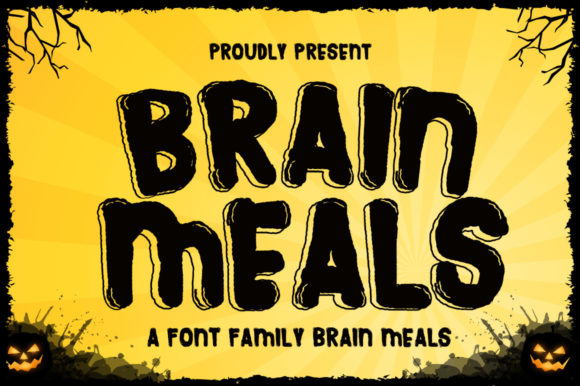 Brain Meals Font: A Bold Display Typeface for Web Design