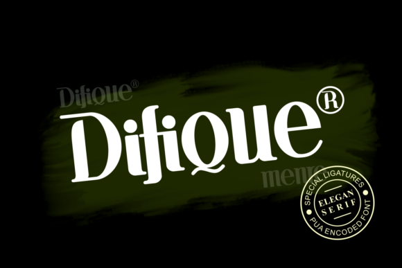 Difique Menre: An Elegant Display Font for Branding