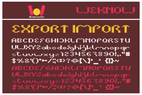 Export Import Font Review for Web Design