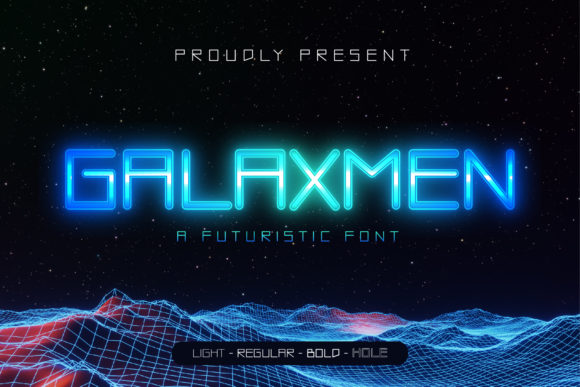 Galaxmen: A Futuristic Display Font for Bold Brands