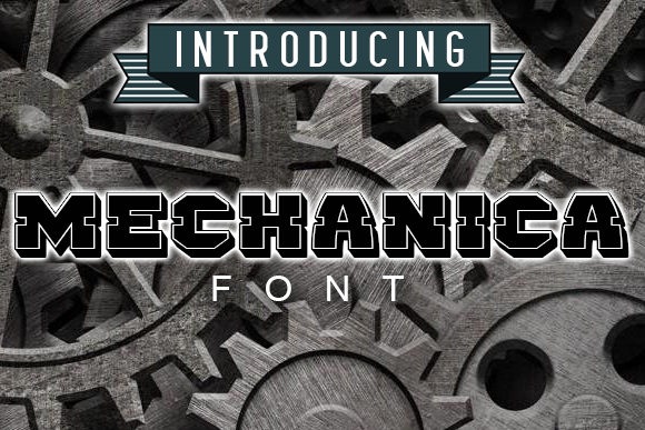 Mechanica: A Bold Display Font for Modern Campaigns