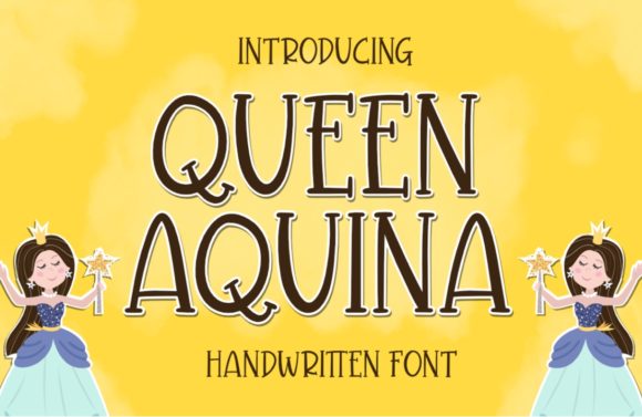 Queen Aquina: A Whimsical Display Font for Modern Campaigns